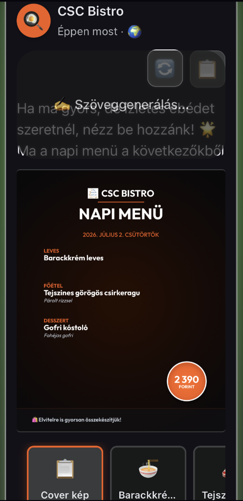3. Lépés: AI posztírás